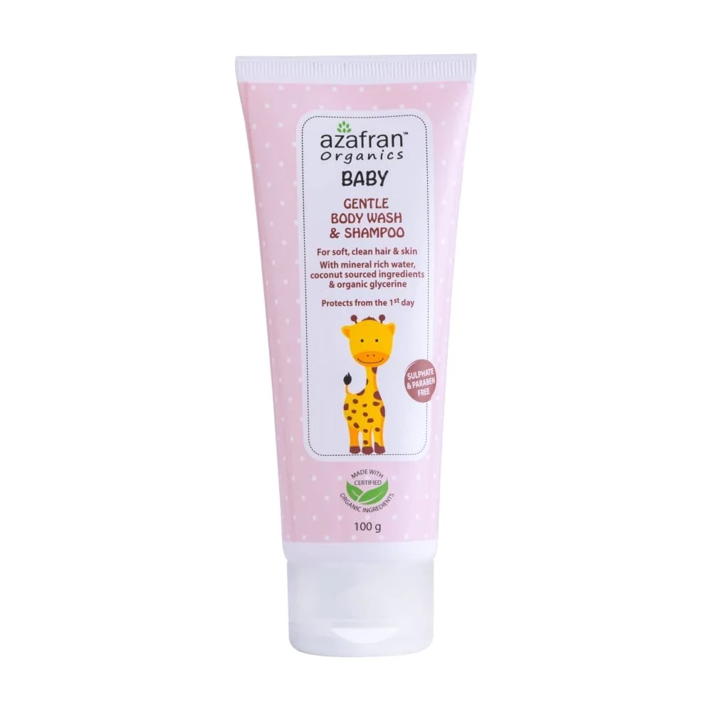Azafran Organics Baby Gentle Body wash and Shampoo, 100 g-1.webp